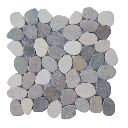 Cloud Sliced Pebble Mosaic Wall & Floor Tile
