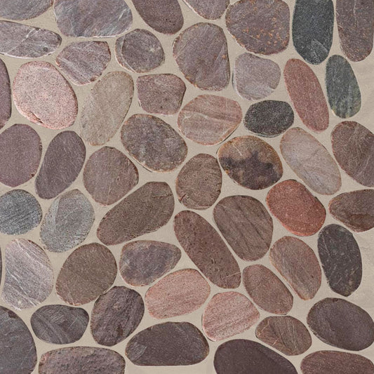 Choco Sliced Pebble Mosaic Wall & Floor Tile ( $17.65/sq.ft)