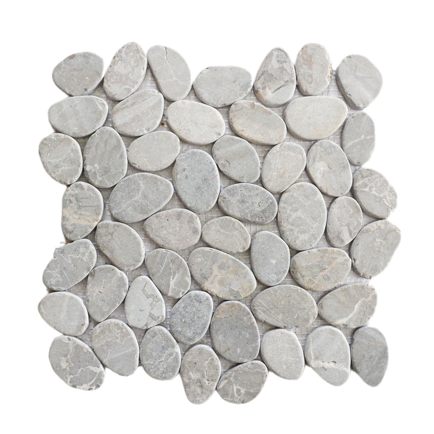 Smoke Grey Sliced Pebble Mosaic Wall & Floor Tile