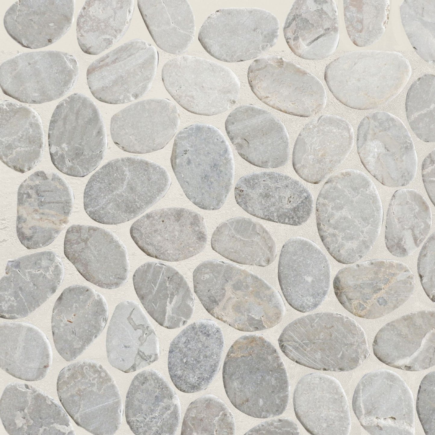 Smoke Grey Sliced Pebble Mosaic Wall & Floor Tile