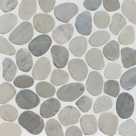 Pale Sliced Pebble Mosaic Wall & Floor Tile ( $10.93/sq.ft)