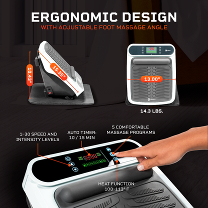 LifePro Foot Massager for Neuropathy - Relaxing Calf & Foot Therapy with Heat Option for Maximum Soothing Effect, Blood Revitalization