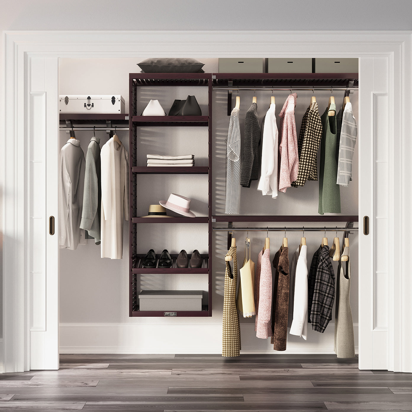 Solid Wood Reach In Closet System