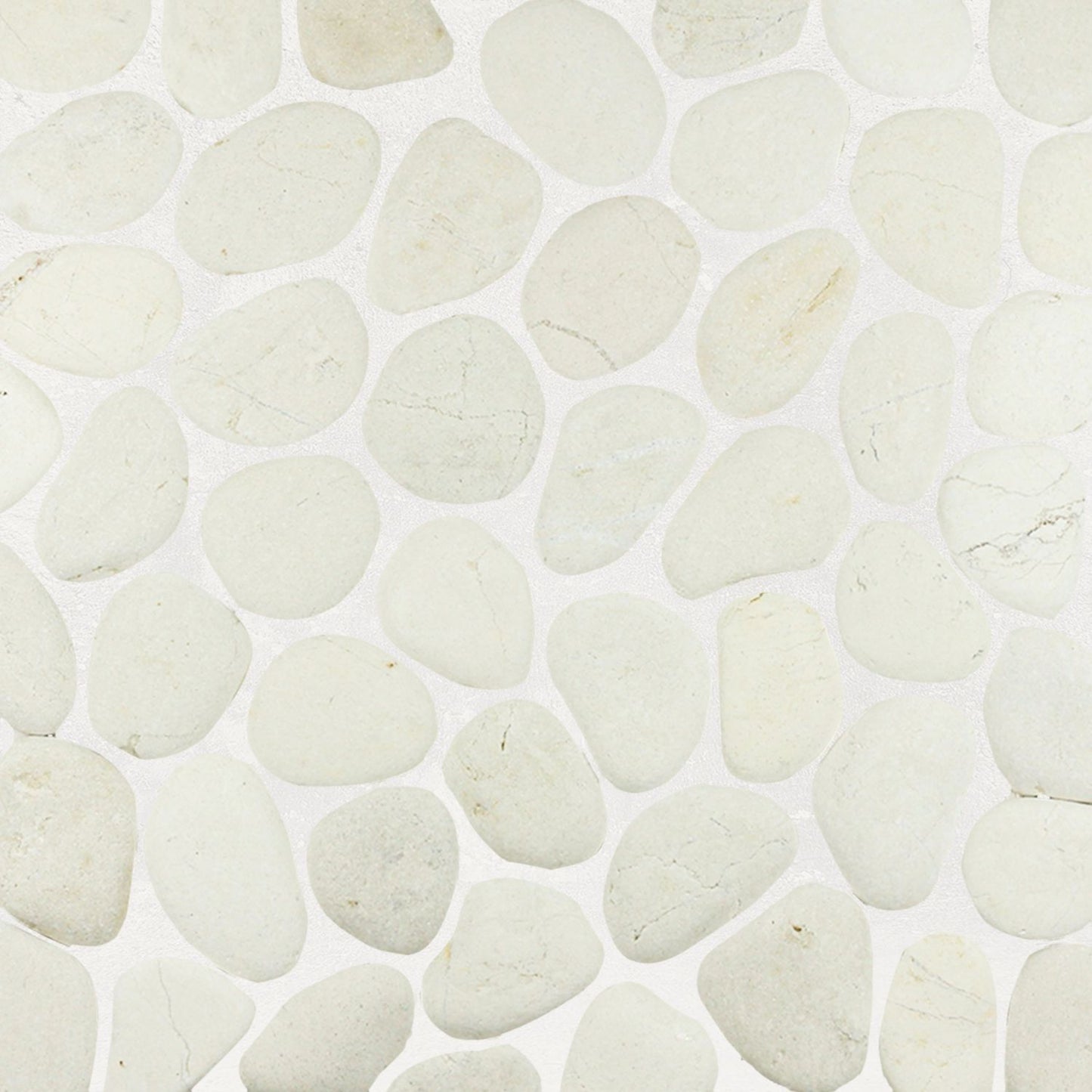 White Pebble Natural Stone Mosaic Wall & Floor Tile