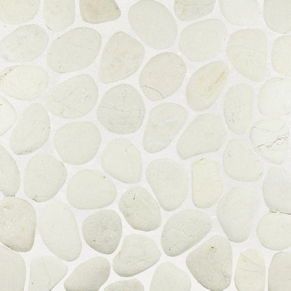 White Pebble Natural Stone Mosaic Wall & Floor Tile