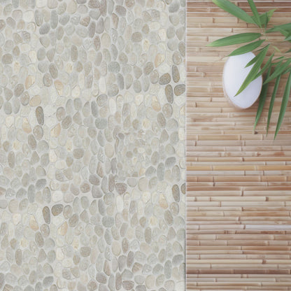 Tan Pebble Natural Stone Mosaic Wall & Floor Tile