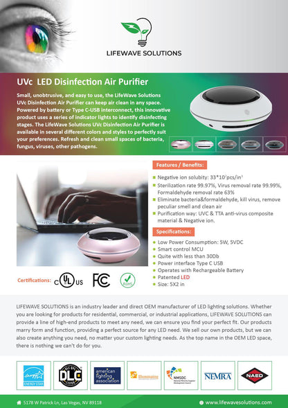 LifeWave Solutions LED Air Purifier