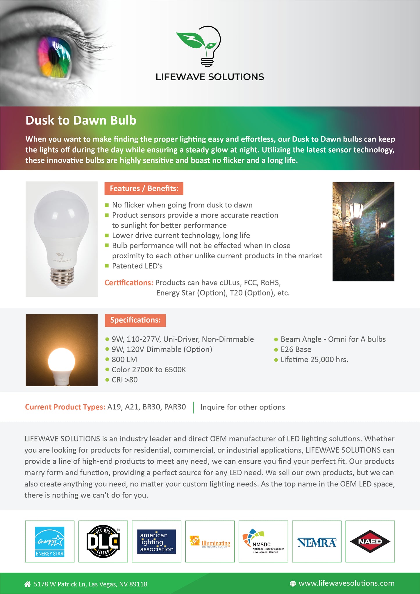 LifeWave Solutions LED Dusk to Dawn