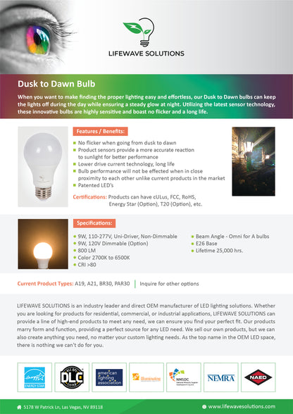 LifeWave Solutions LED Dusk to Dawn