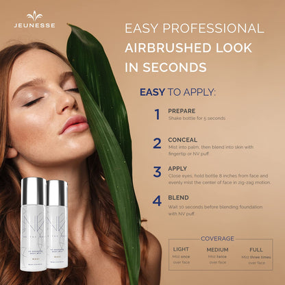 NV Perfecting Bronzing Body Mist Buildable Coverage Professional Airbrush Finish with Vitamins A, D, E and Aloe (Pack Of 2)