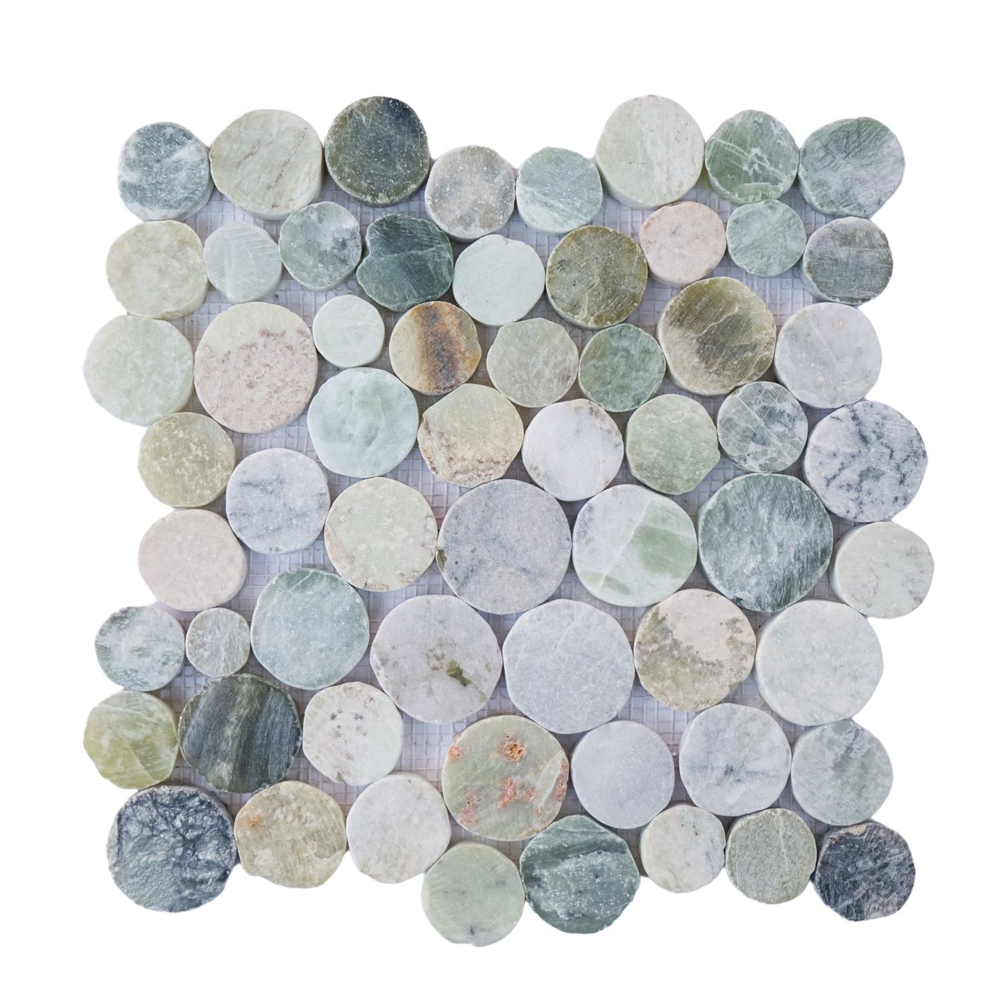 Sea Green Penny Round Mosaic Wall & Floor Tile ( $21.92/sq.ft)