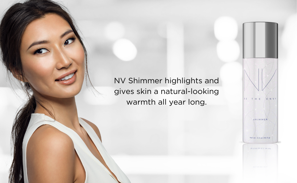 NV Perfecting Mist Shimmer Buildable Coverage Professional Airbrush Makeup with Plant-based Stem Cell Polypeptides, Vitamins