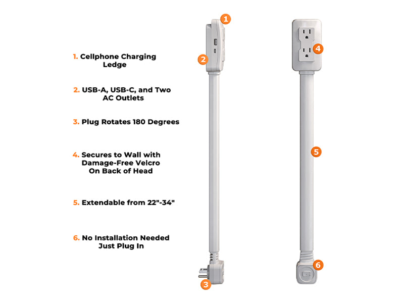 EZ Outlet Electrical Outlet Extender