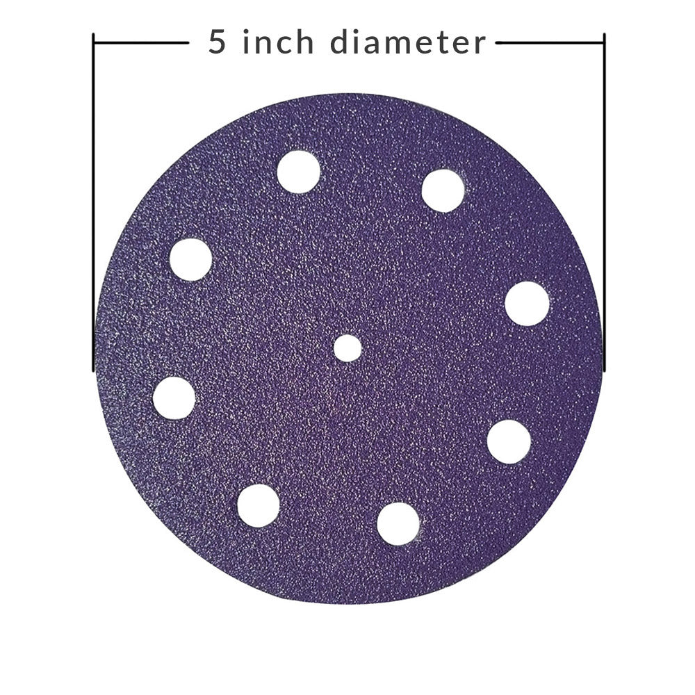 5in Hook & Loop Purple Ceramic Sanding Disc Fits Festool (10 pack)