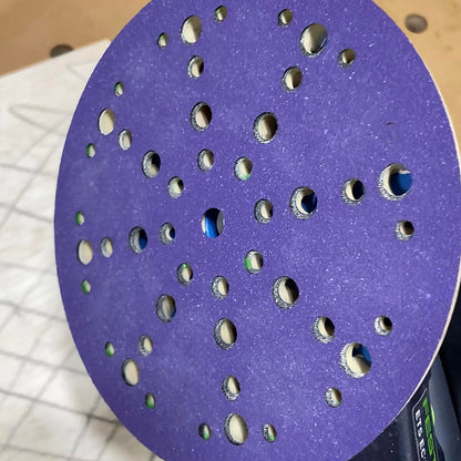 6in Hook & Loop Purple Ceramic Sanding Disc Fits Festool (100 pack)