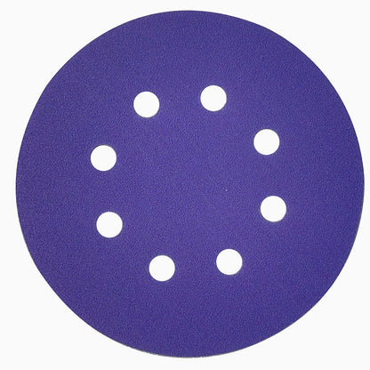 5in Hook & Loop Purple Ceramic Sanding Disc 8 Holes (100 pack)