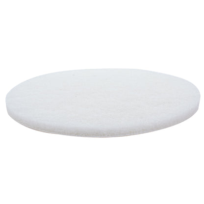 Non-woven White Pad with Hook & Loop 5in
