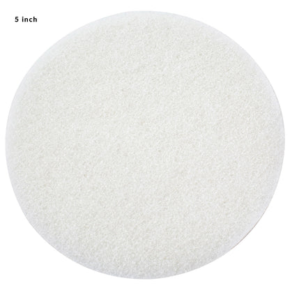 Non-woven White Pad with Hook & Loop 5in