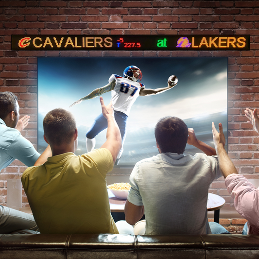 Skybox LED Sports Ticker for Man Caves / The Playbook / 48" Length