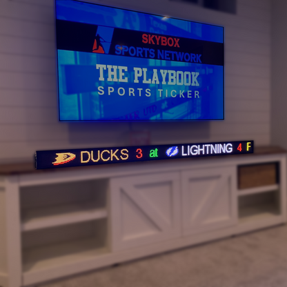 Skybox LED Sports Ticker for Man Caves / The Playbook / 48" Length