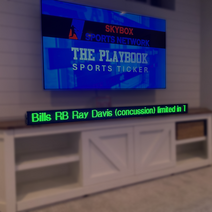 Skybox LED Sports Ticker for Man Caves / The Playbook / 48" Length