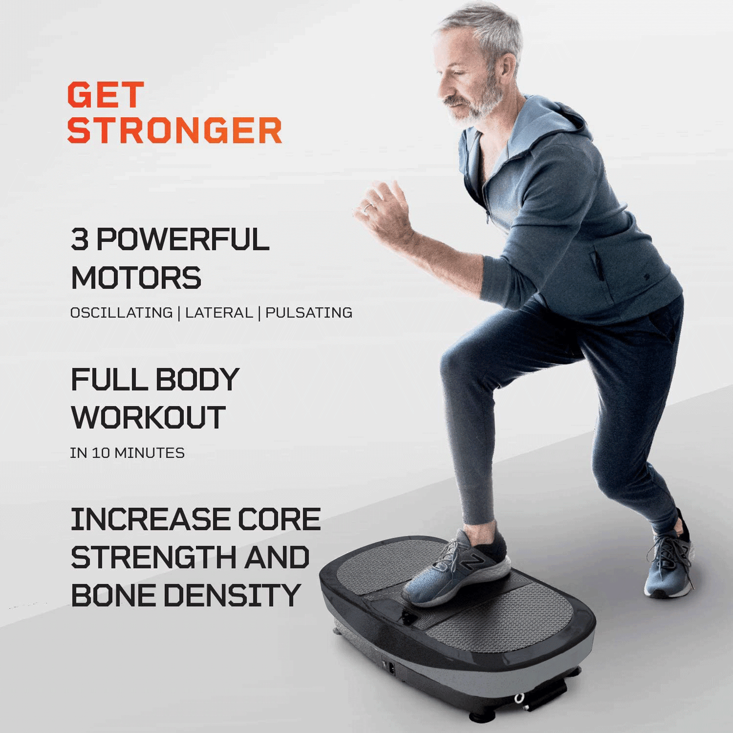 LifePro Rumblex Max 4D Vibration Plate Exercise Machine with Loop Resistance Bands - Full Body Workout Equipment for Home Fitness, Shaping, Training, Recovery, Weight Loss
