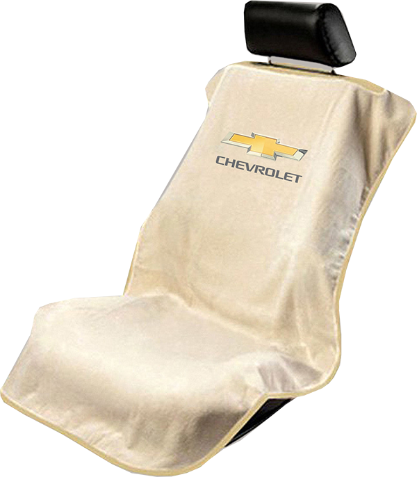 Seat Armour SA100CHVB Black 'Chevrolet' Seat Protector Towel