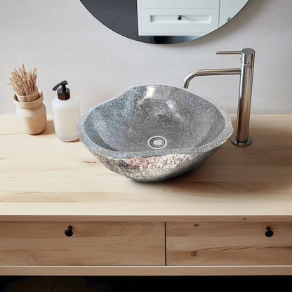 RIVER Riverstone Stone Vessel Bathroom Sink