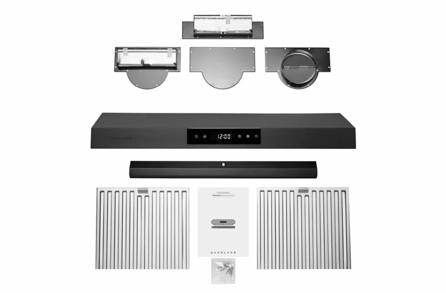 30 Inch Under Cabinet Versatile Venting Range Hood with Stainless Steel Filters in Black Stainless Steel