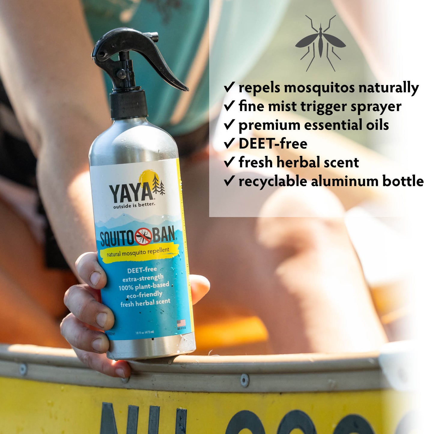 SQUITO BAN Mosquito Bug Repellent,  4 oz and 16 oz