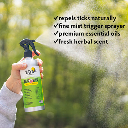 Natural Tick Ban Repellent Spray  4 oz and 16 oz