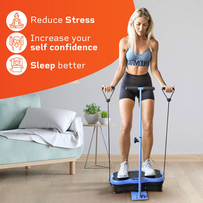 Lifepro Vibration Plate Exercise Machine with Waist-Level Handlebar & Magnetic Acupoints - Powerful Arm Fitness & Recovery Vibration Platform & Whole Body Vibration Machine for Beginne