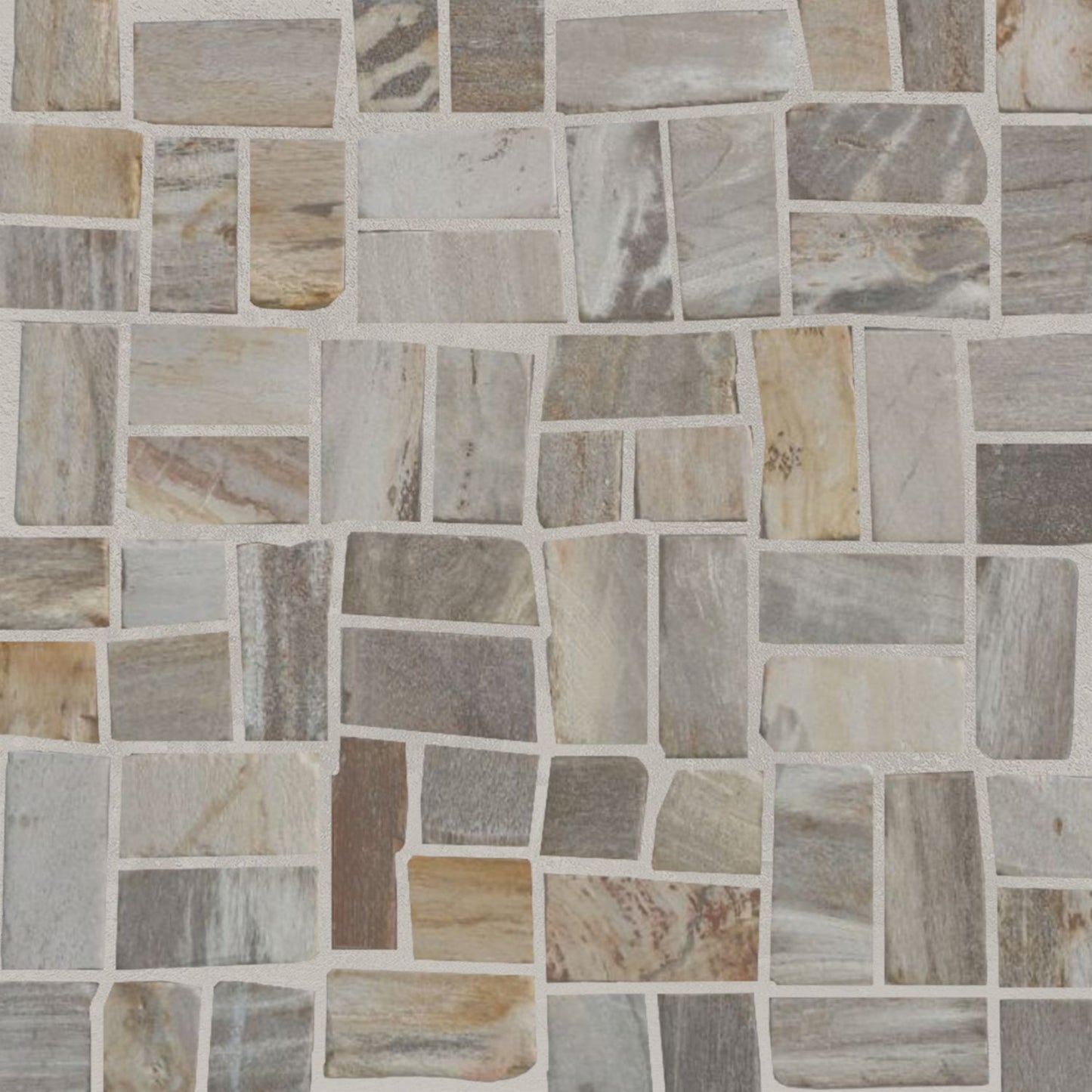 Random Petrifiedwood Floor and Wall Mosaic Tile ( $24.09/sq.ft)