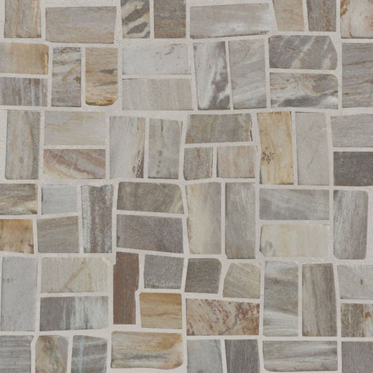 Random Petrifiedwood Floor and Wall Mosaic Tile ( $24.09/sq.ft)