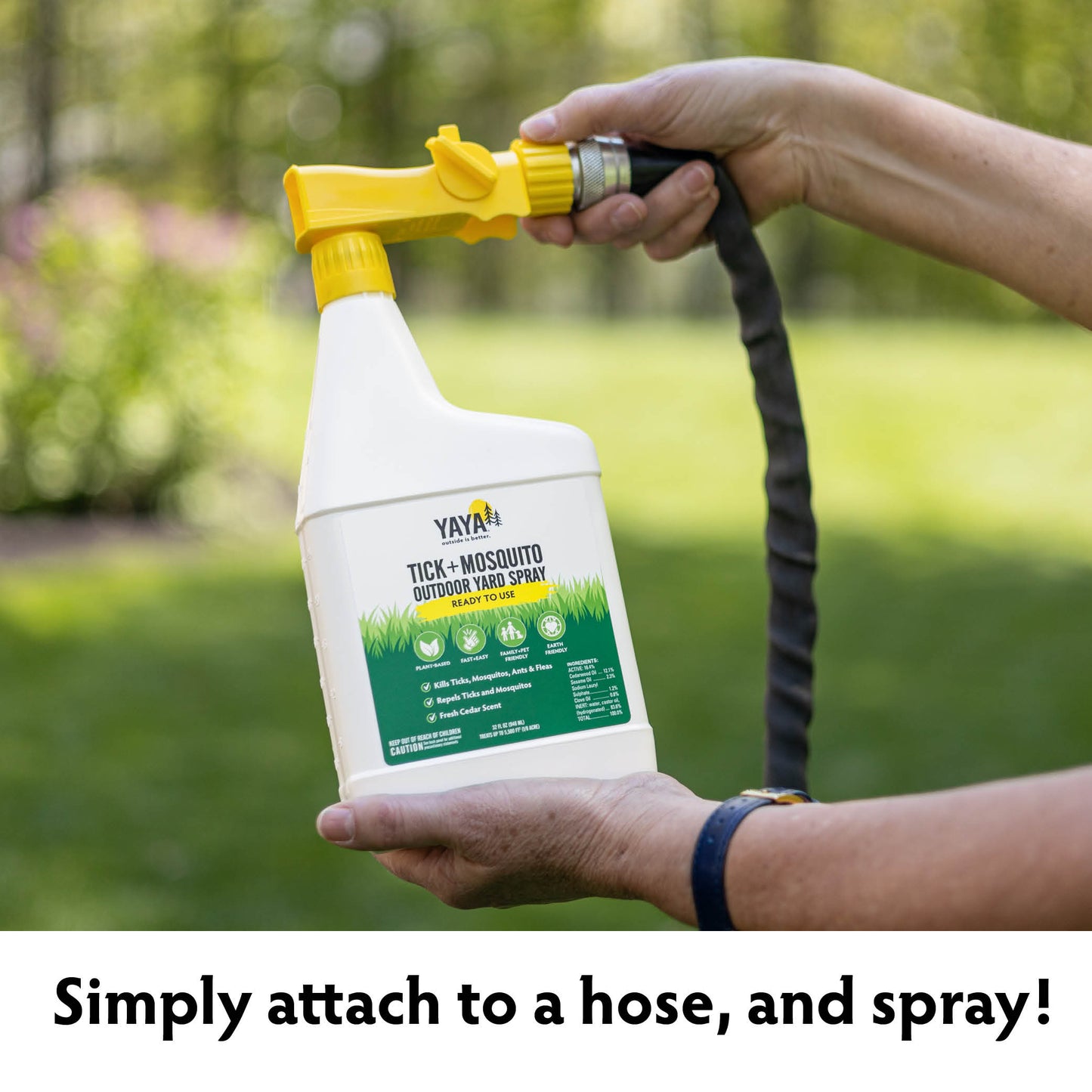 YAYA Tick + Mosquito Outdoor Yard Spray 1 Ready to Use + 1 Refill Concentrate