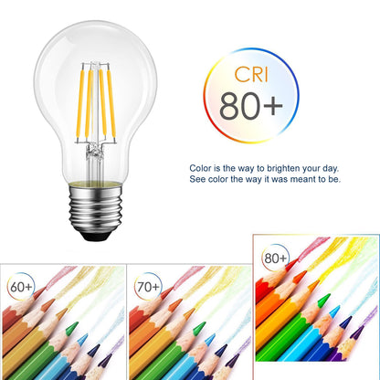 8W A60 Dimmable LED Bulb 2700k Medium Base