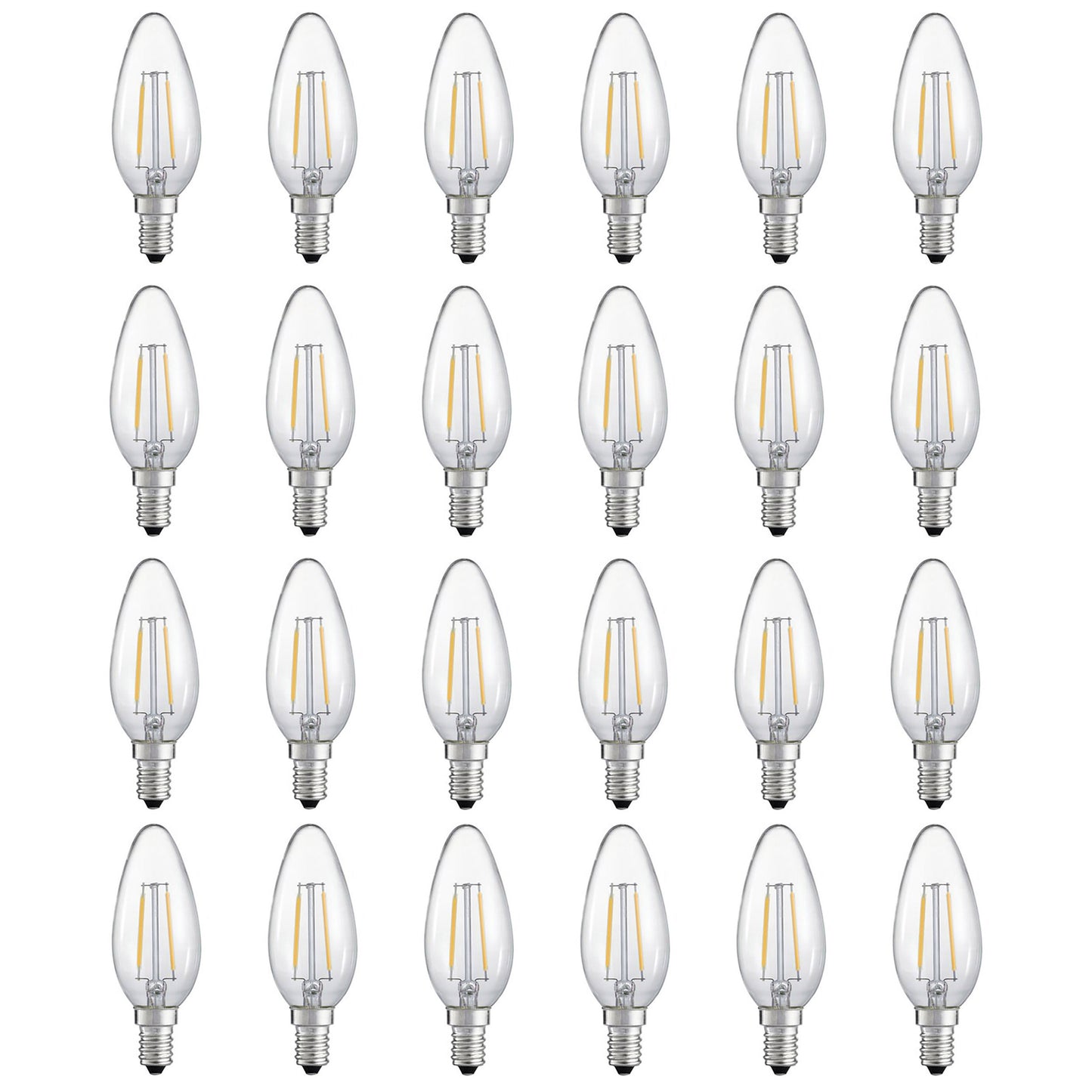 2W Candelabra Dimmable LED Bulb 2700k E12 Base