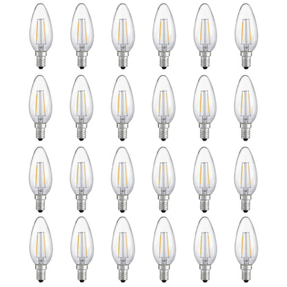 2W Candelabra Dimmable LED Bulb 2700k E12 Base