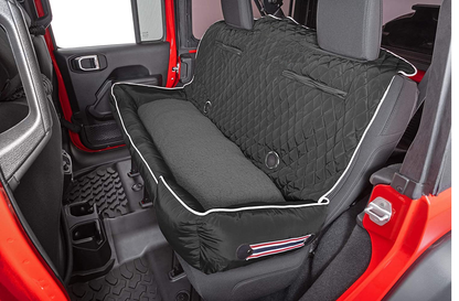 PetBed2GO Black, Large - Jeep Letters Pet Bed Cushion & Car Seat Cover, 52x20x7, 6lbs