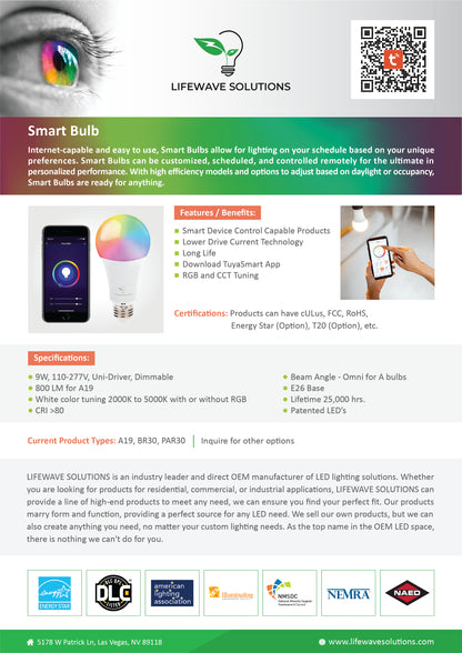 LifeWave Solutions LED Smart Bulb