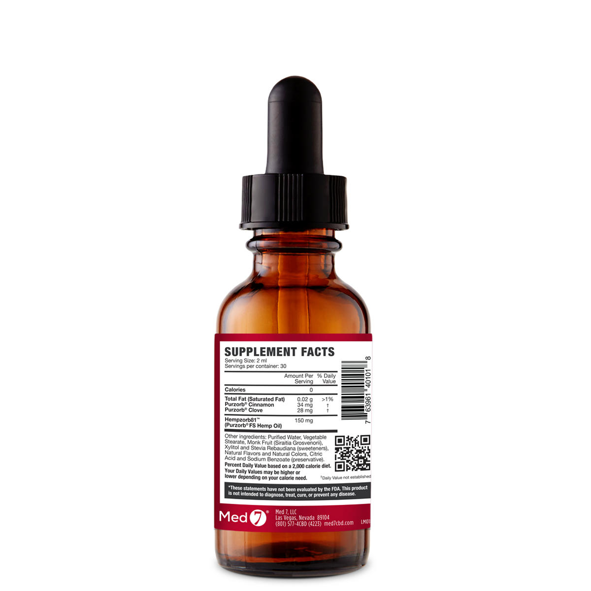 4500 mg Med 7 Metabolic Support 2 oz/60 ml | 4500 mg Hempzorb81™ Full Spectrum Hemp CBD Oil