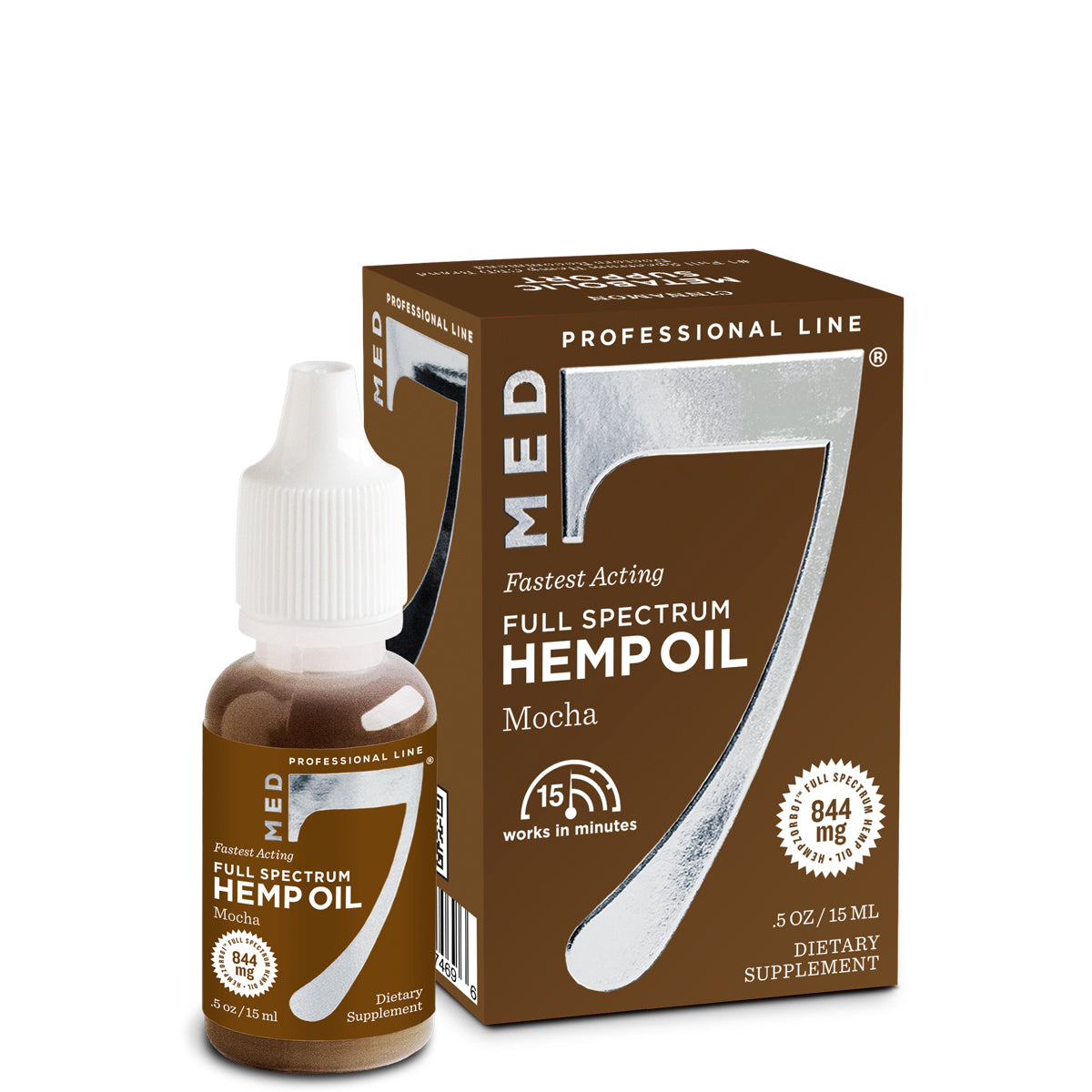 844 mg Med 7 Hemp CBD Oil Travel Size .5 oz/15 ml | 844 mg Hempzorb81™ Full Spectrum Hemp CBD Oil