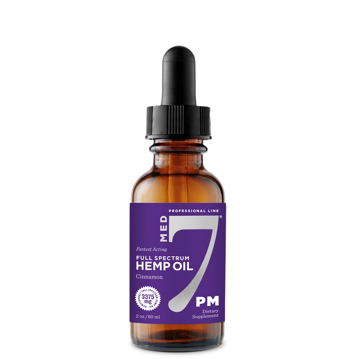 3375 mg Med 7 PM 2 oz/60 ml | 3375 mg Hempzorb81™ Full Spectrum Hemp CBD Oil