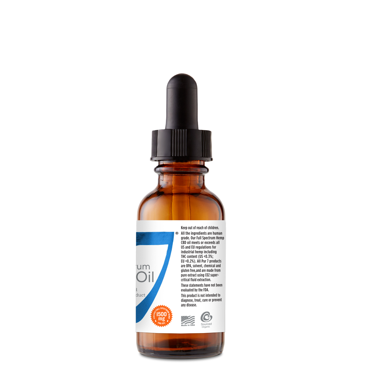 1500 mg Pet 7 Hemp CBD Oil 1 oz/30 ml | 1500 mg Hempzorb81™