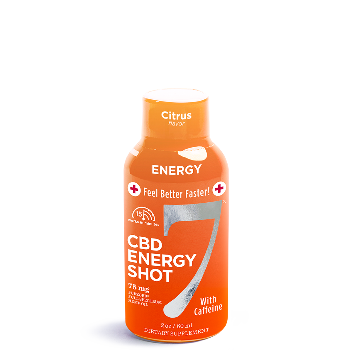 7 CBD Energy Shot 2 oz/60 ml | 75 mg Hempzorb81™