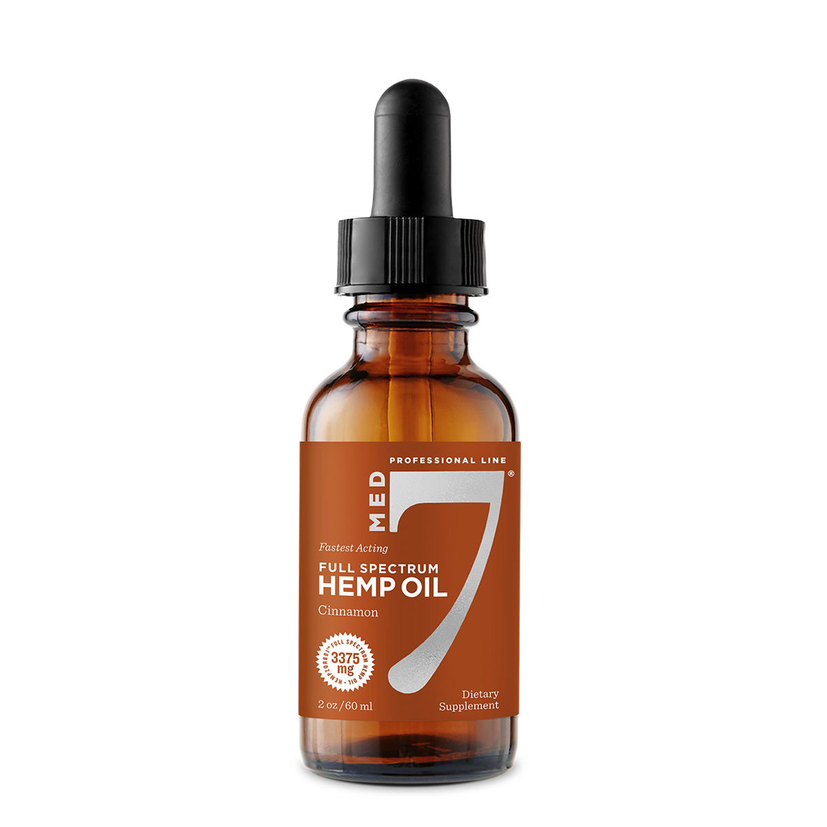 3375 mg Med 7 Hemp CBD Oil 2 oz/60 ml | 3375 mg Hempzorb81™ Full Spectrum Hemp CBD Oil