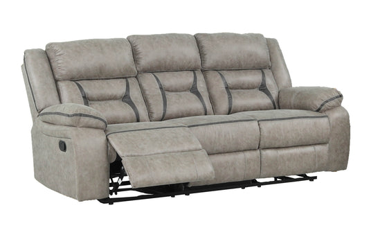 Denali Sofa Made with Faux leather in Grey