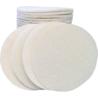 Non-woven White Pad with Hook & Loop 3in