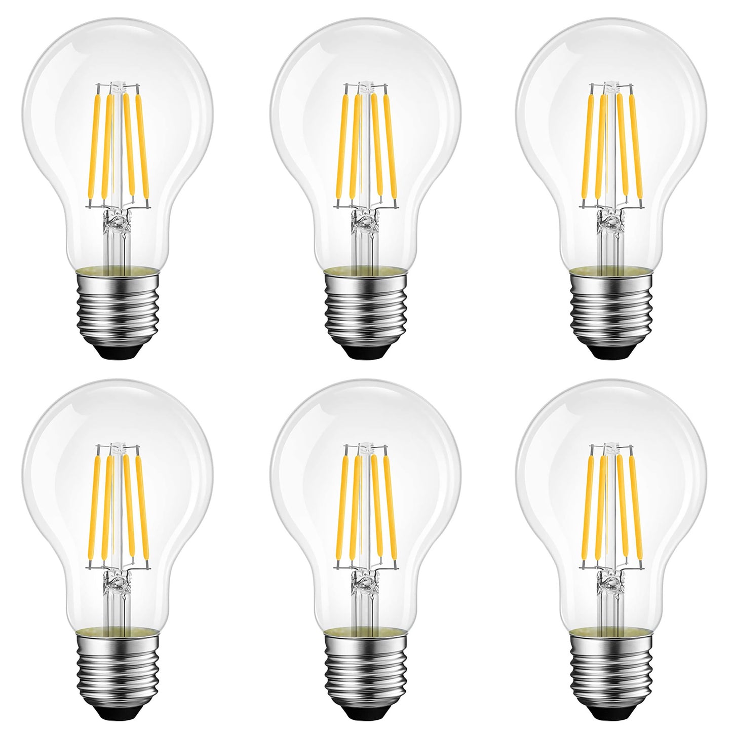 8W A60 Dimmable LED Bulb 2700k Medium Base