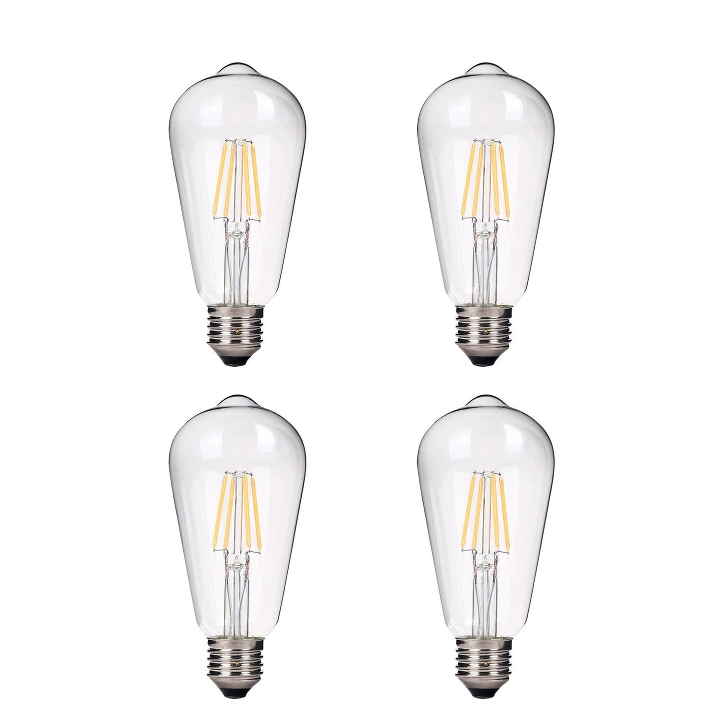 4W ST64 Dimmable Vintage LED Edison Bulbs 2700k Medium Base